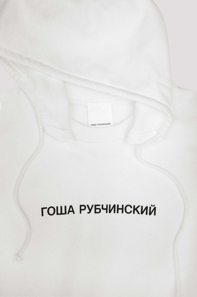 Худи круглый ворот ГОША РУБЧИНСКИЙ, цвет: белый, HD_0301_white купить онлайн