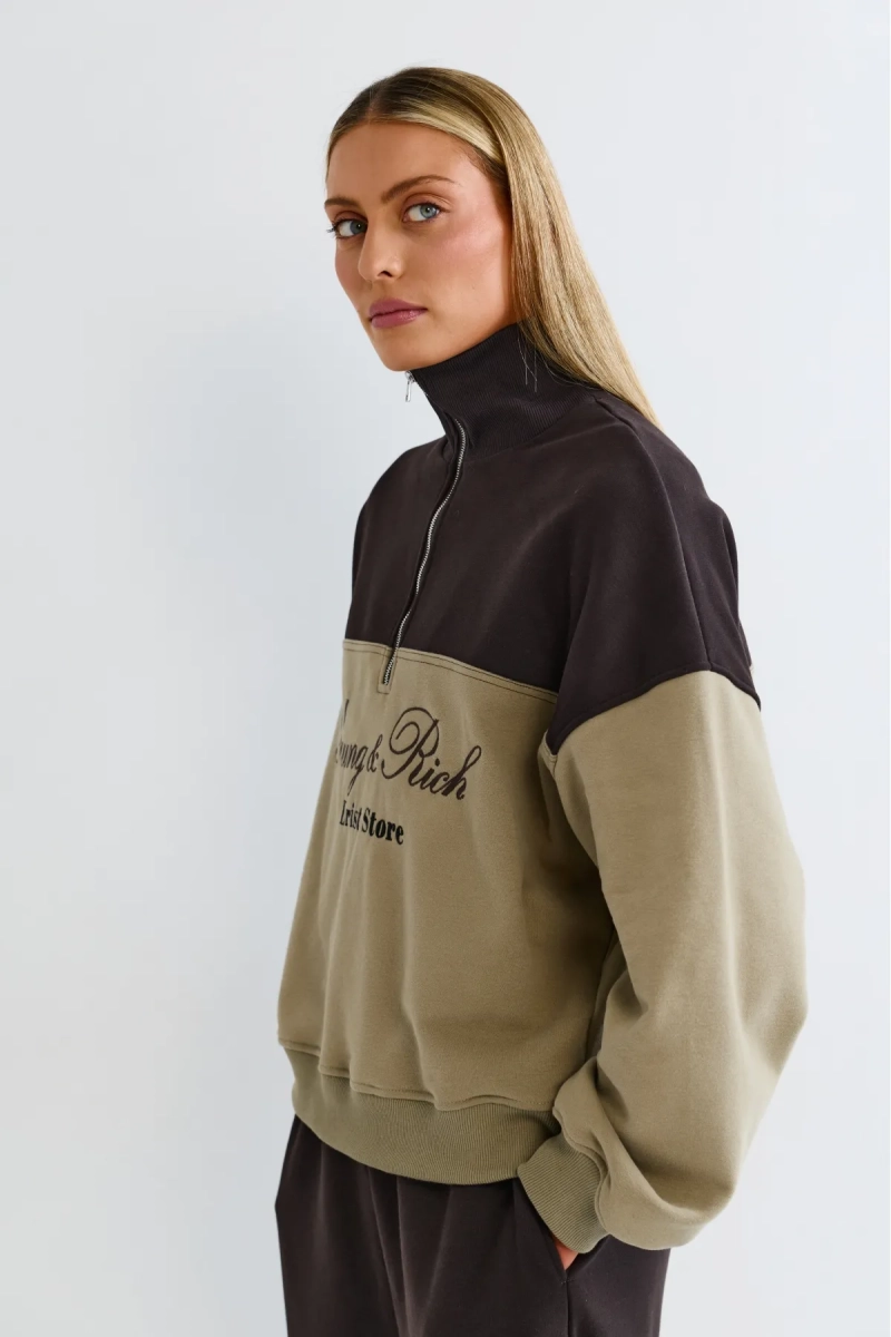 Анорак в контрастных цветах Erist store, цвет: коричневый, НФ-00003171 купить онлайн