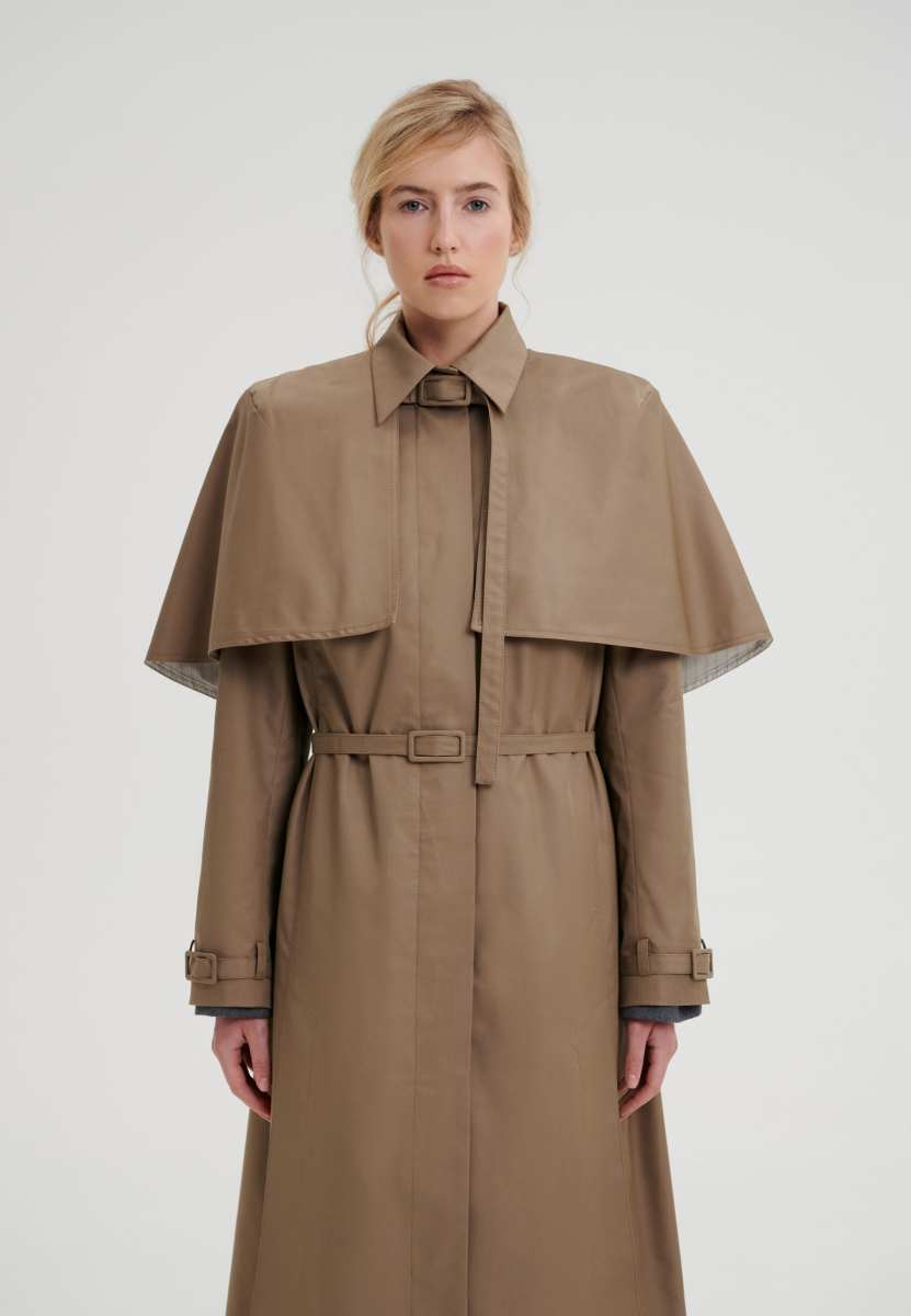 Тренч со съемным кейпом CHUBA, цвет: Тауп, НФ-00001005 купить онлайн