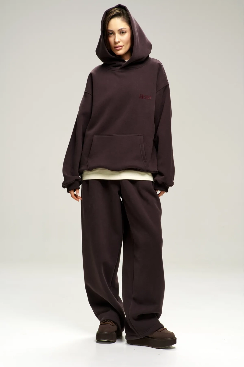 Брюки с начесом Brown Erist store, цвет: коричневый, НФ-00003019 купить онлайн