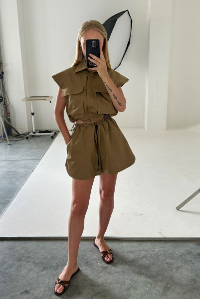 Жилет "Safari' Хаки ULLA & LABEL .B Label .B, цвет: хаки,  купить онлайн