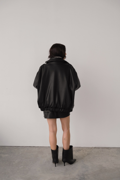 Бомбер из эко кожи MINI, цвет: Черный, НФ-00000309 купить онлайн