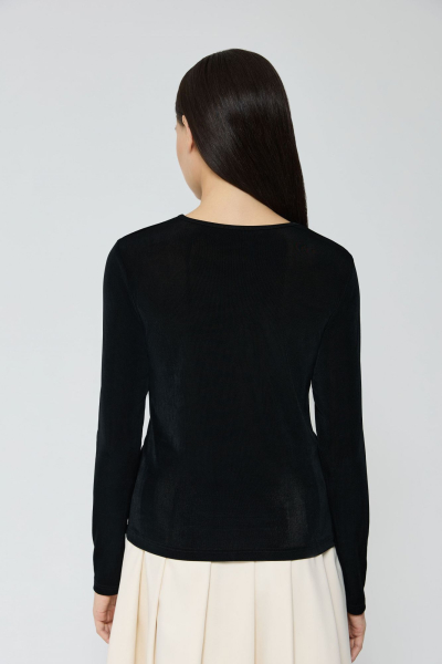 Лонгслив со сборкой AROUND, цвет: Черный,  купить онлайн