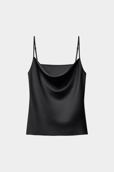 Топ из сатина с драпировкой