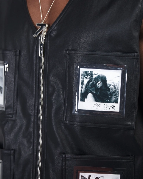 Безрукавка KINO POCKET VEST ECO LEATHER BLACK ASIA ST 71, цвет: Черный, Ast71.kino-pocket-vest-leather купить онлайн