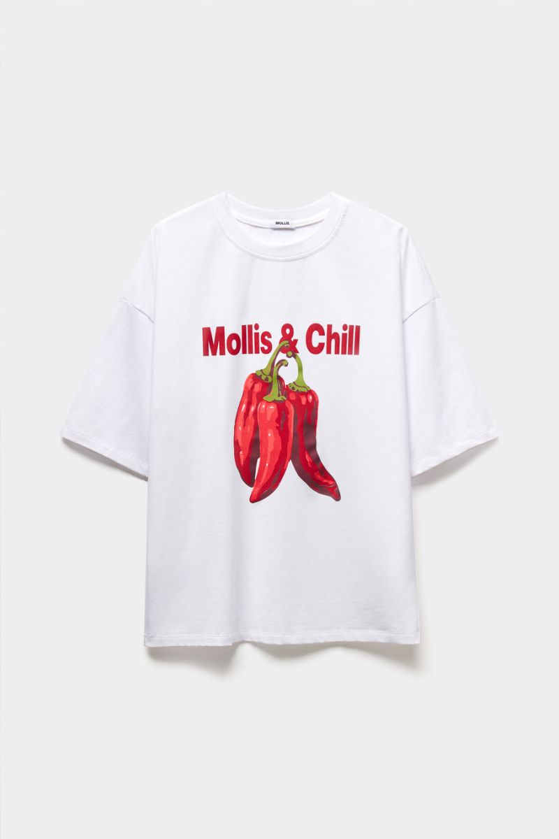 Футболка с принтом "Mollis and Chill"