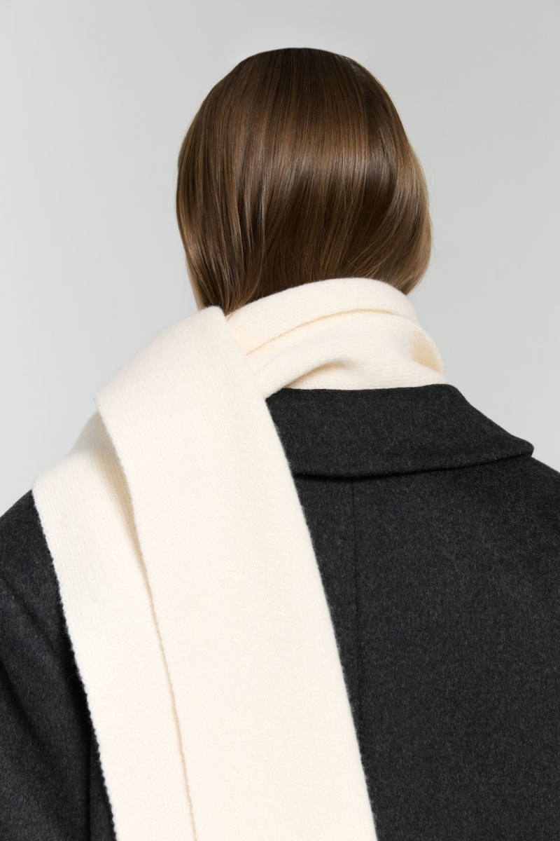 Шарф из объемной шерсти AROUND, цвет: Сливочный 1212_16M013 купить онлайн