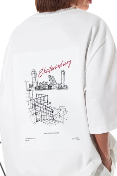 Футболка с принтом города E GARCHIT, цвет: белый, GARFutbCityE купить онлайн