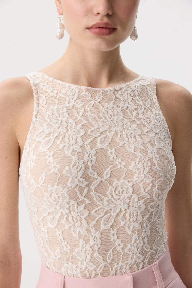 Боди из эластичного кружева Charmstore, цвет: молочный, 218-475112-111 купить онлайн