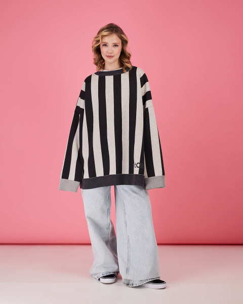 Свитер Разбитый район TABOO, цвет: серый, SVdistrict#2 купить онлайн