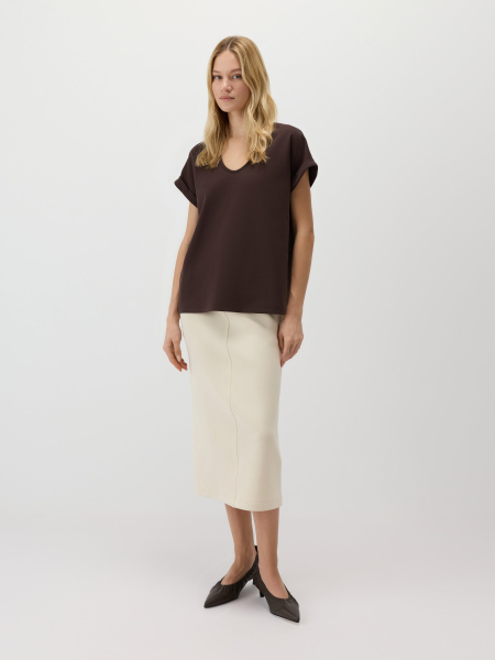 Базовая футболка из неофутера Conso, цвет: коричневый, PF 260413 - коричневый купить онлайн