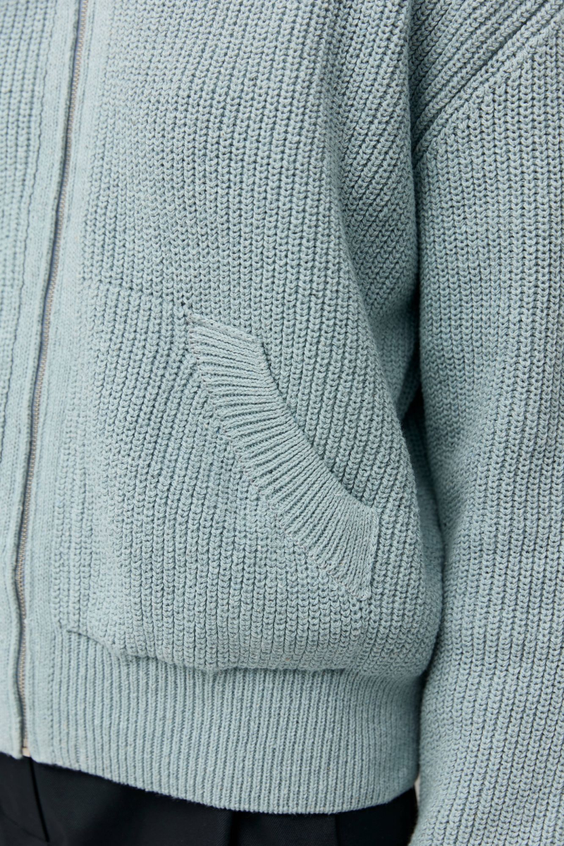 Кардиган на молнии из переработанного хлопка AROUND, цвет: голубой, 259_27C04 купить онлайн