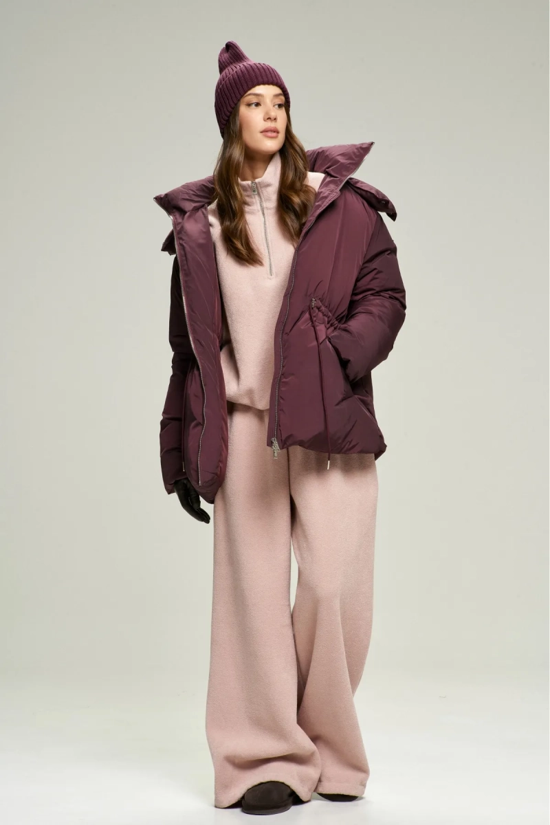 Пуховик на кулиске Plum Erist store, цвет: сливовый, НФ-00002815 купить онлайн
