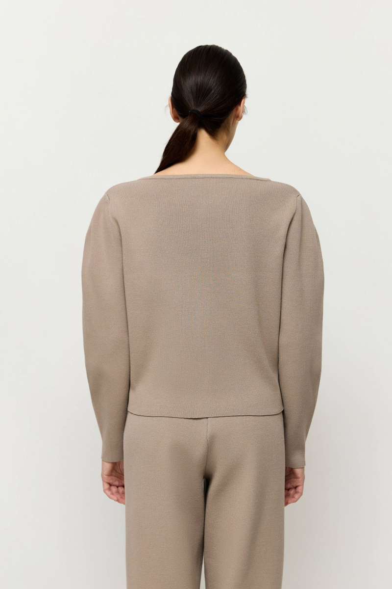 Кардиган приталенный из вискозы AROUND, цвет: Серо-бежевый, 252_36V03 купить онлайн