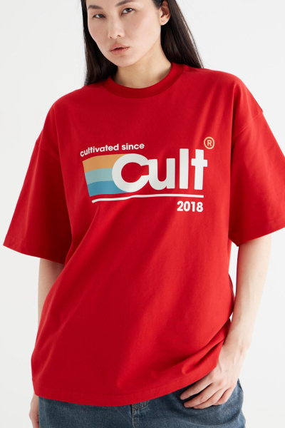 Футболка «Ретро» CULTBASE, цвет: красный,  купить онлайн