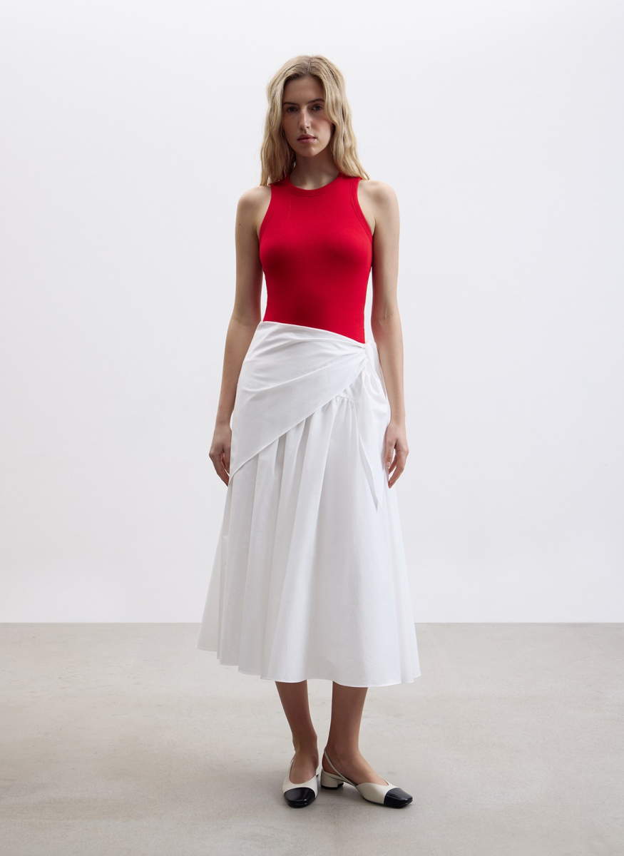 Майка в рубчик ALL WE NEED, цвет: красный, 2604W2509-07 купить онлайн