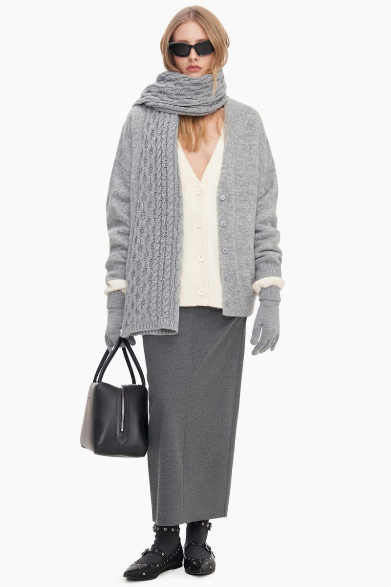 Шарф из смесовой шерсти мериноса