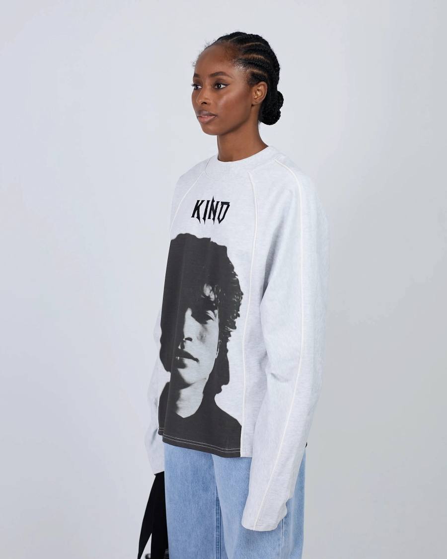 Лонгслив KINO BAND GREY ASIA ST 71, цвет: серый, Ast71.kino-lsleeve-band-bl купить онлайн