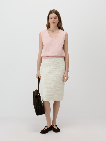 Топ букле Conso, цвет: розовый, KM 260729 - пудровый купить онлайн