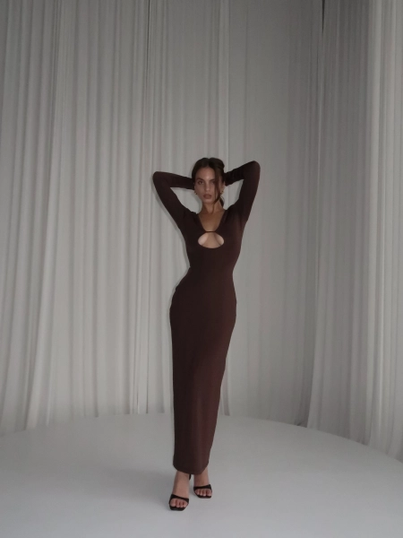 Платье "ASPECT" MIARTLAND, цвет: коричневый, НФ-00000797 купить онлайн