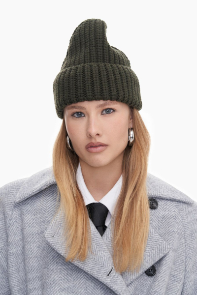 Шапка из смесовой шерсти мериноса TOPTOP, цвет: хаки TT.601.15345.510 купить онлайн