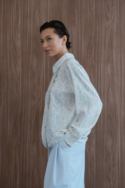 Рубашка со складкой "Чистота" с принтом Мини, цвет: молочный, НФ-00000511 купить онлайн