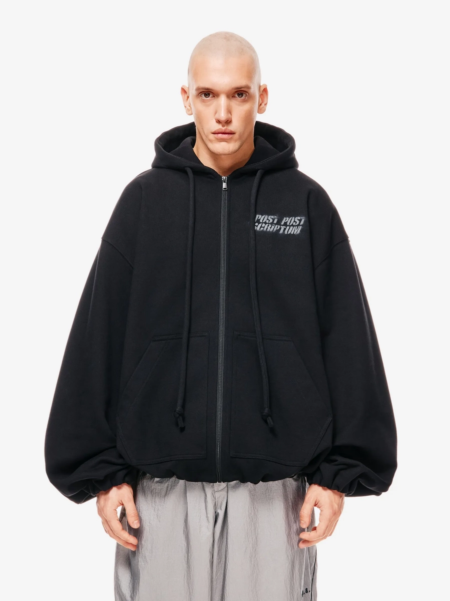 Digital Rose Зип Худи Оверсайз p.p.s., цвет: Черный,  купить онлайн