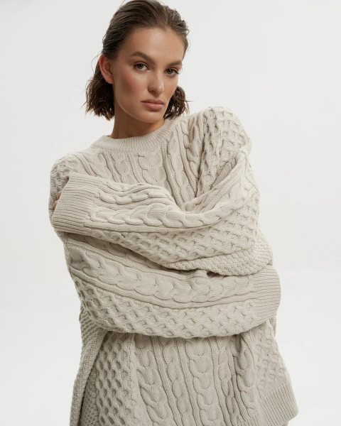 Свитер DEDULYA BEIGE YONS, цвет: бежевый,  купить онлайн