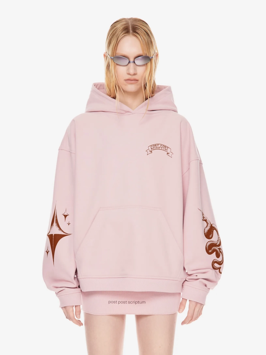 Худи с принтом POST POST SCRIPTUM, цвет: розовый, 1125.002.00.04.420 купить онлайн