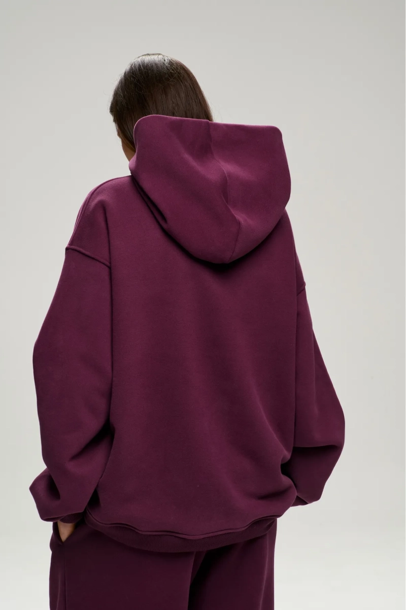 Худи с начесом Plum Erist store, цвет: сливовый, НФ-00003001 купить онлайн