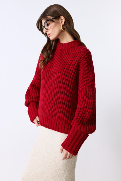 Джемпер с добавлением шерсти TOPTOP, цвет: красный, TT.050.16273.320 купить онлайн