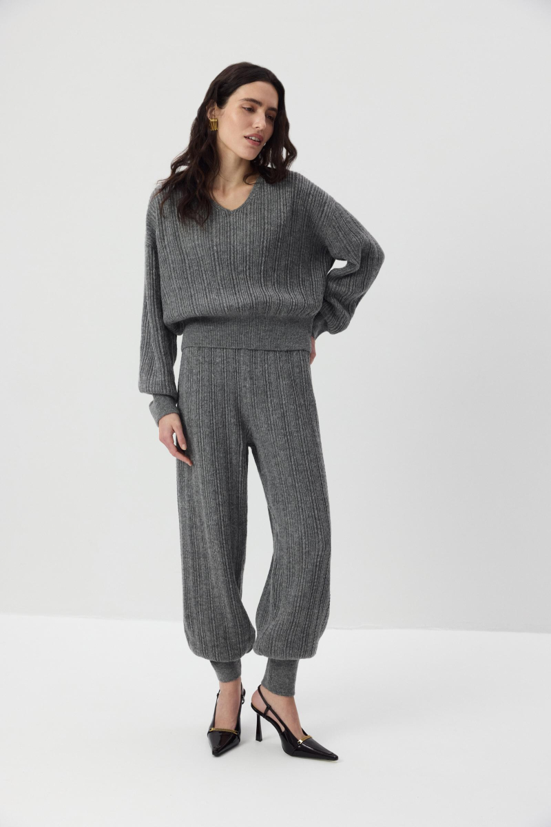 Джемпер с шерстью альпаки Charmstore, цвет: серый, 303-477108-884 купить онлайн