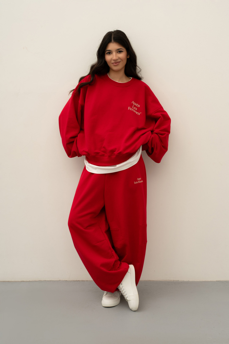 Брюки широкие TRES, цвет: красный, НФ-00002755 купить онлайн