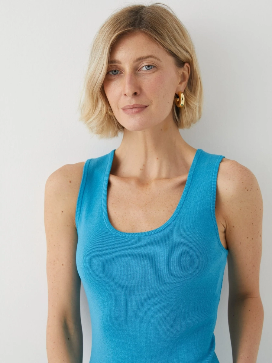 Вязаный топ Marou, цвет: голубой, Mar_26021502 купить онлайн