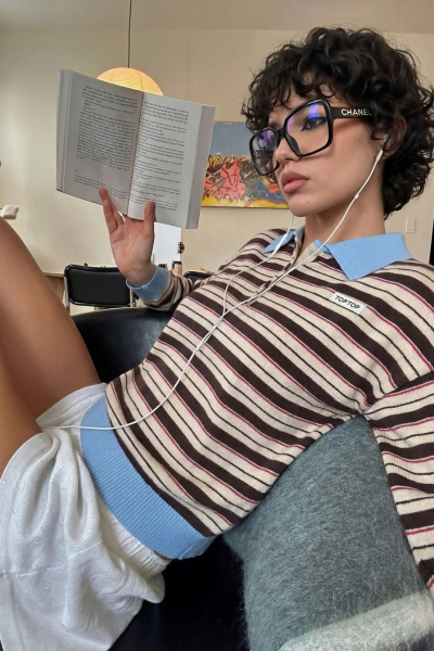 Джемпер с принтом «полоска» TOPTOP, цвет: молочный с принтом, TT.050.19215.121 купить онлайн