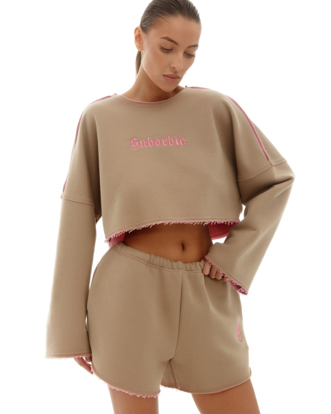 Костюм DOUBLE TROUBLE со свитшотом Suborbia, цвет: Beige-pink  |новая коллекция купить онлайн