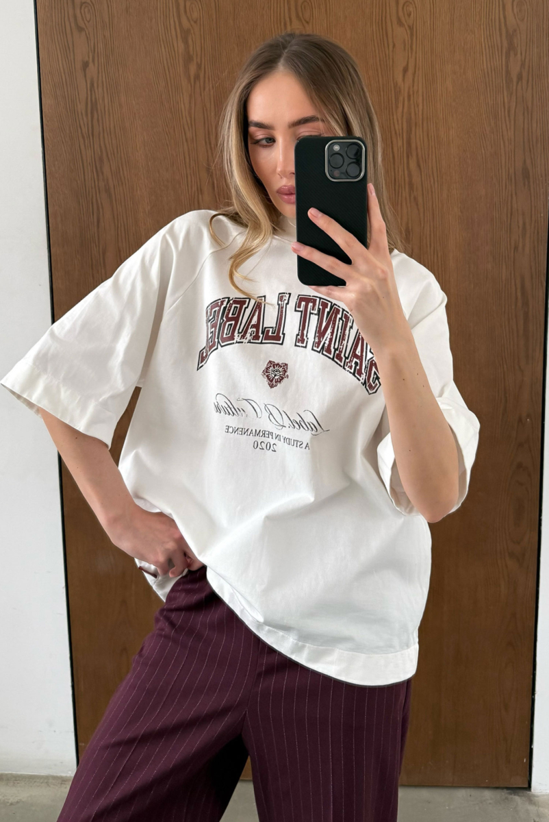 Футболка с рукавом реглан HRTG WHITE