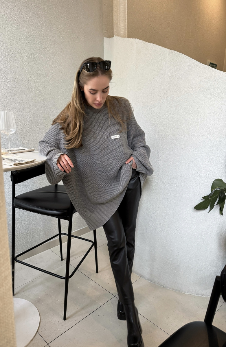 Джемпер объемный вязаный GREY Label .B, цвет: grey, Kn.02.6GR купить онлайн
