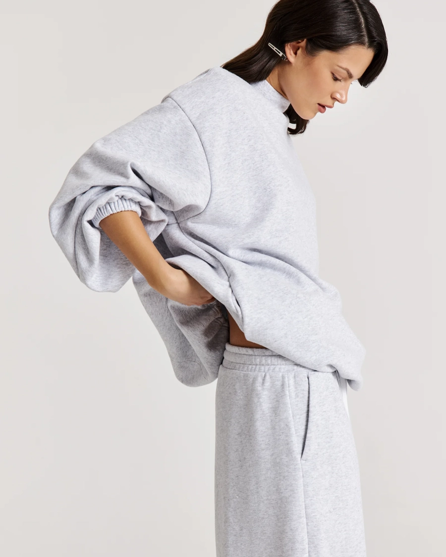 Свитшот баллон на кулиске LIGHT/GRAY Anmuse, цвет: Светло-серый,  купить онлайн