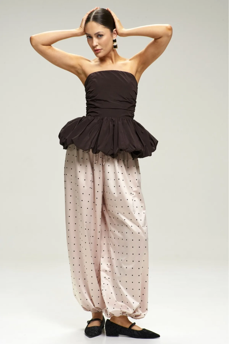 Топ-корсет с баской Choco Erist store, цвет: шоколадный, НФ-00002965 купить онлайн