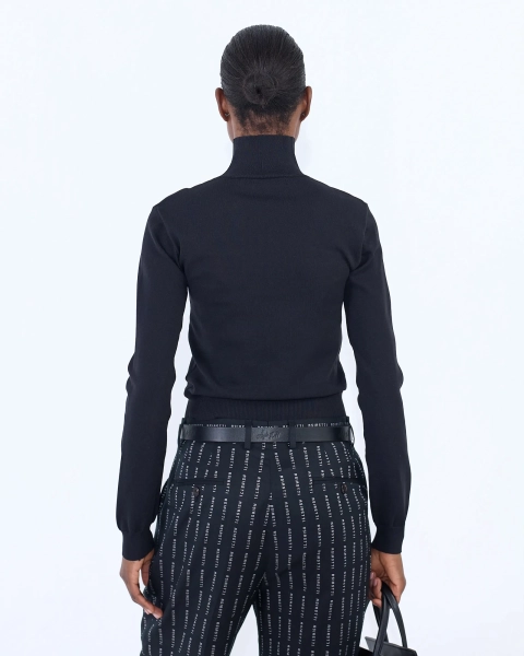 Водолазка эластичной вязки ASIA ST 71, цвет: Черный, Ast71.necktrtl-nylon-bl купить онлайн