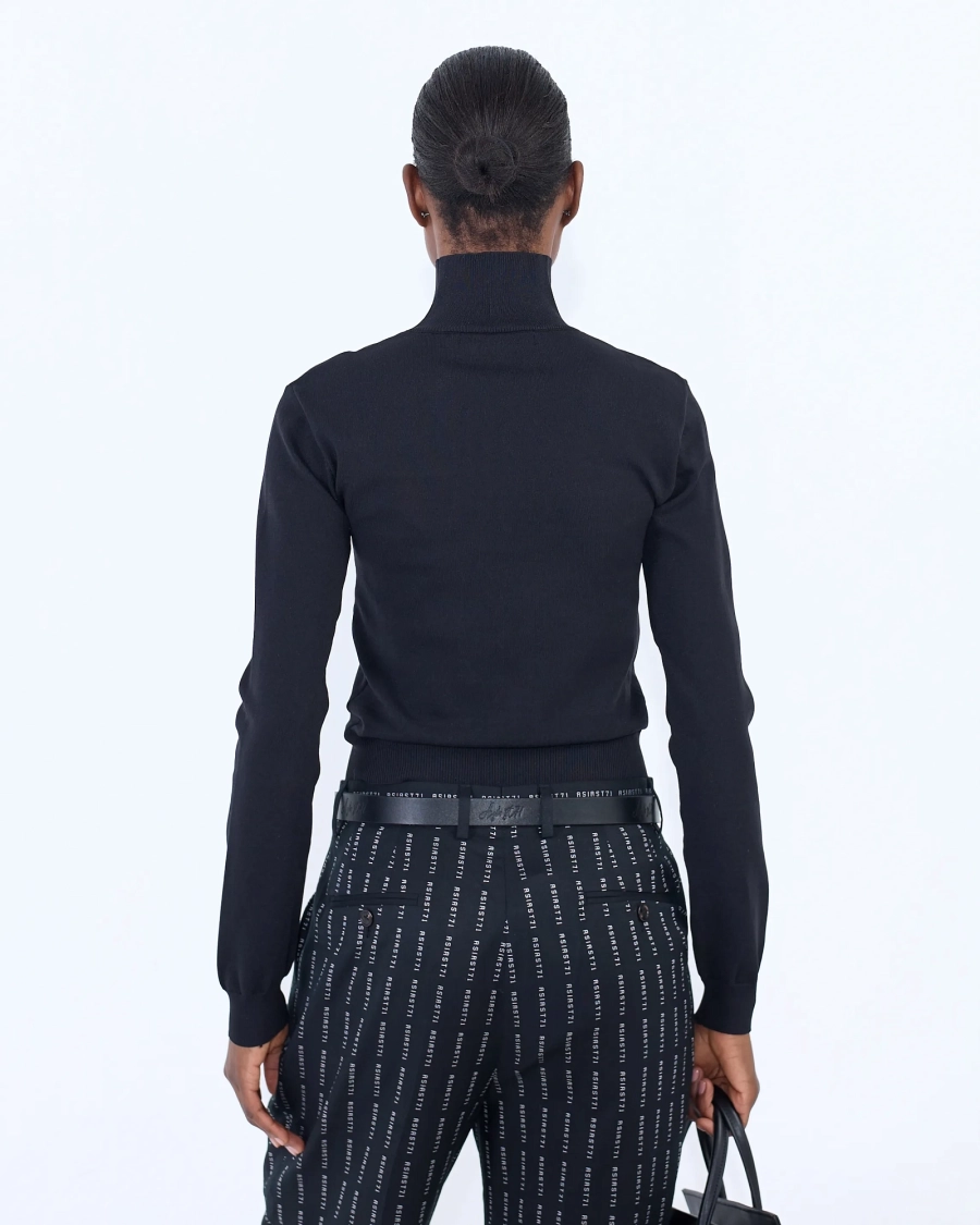 Водолазка эластичной вязки ASIA ST 71, цвет: Черный, Ast71.necktrtl-nylon-bl купить онлайн