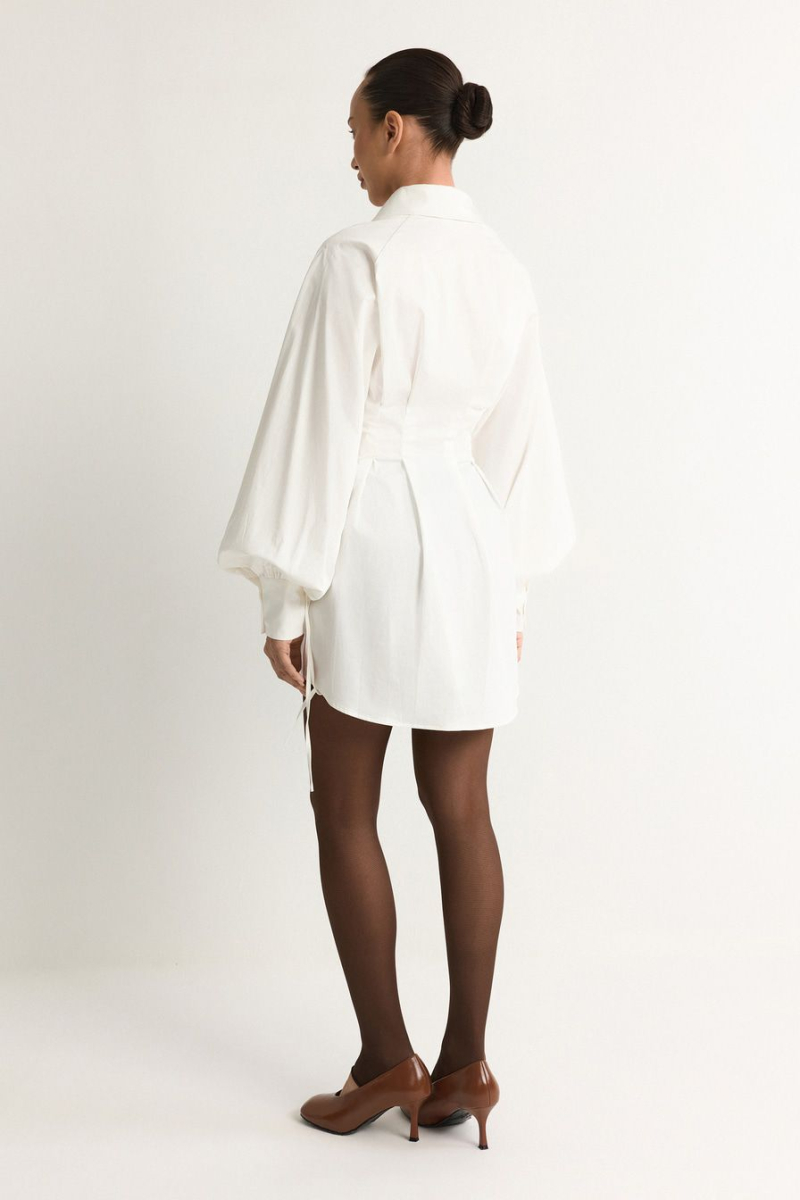 Платье из смесового хлопка TOPTOP, цвет: белый, TT.010.10818.100 купить онлайн