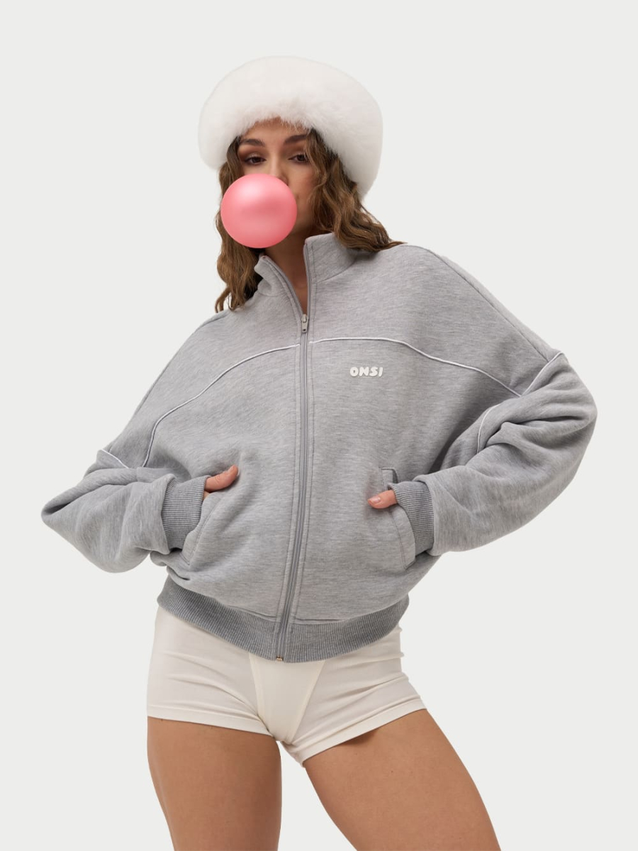 Zip Худи с кантом утепленное ONSI, цвет: melange,  купить онлайн