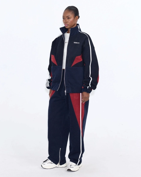 Джоггеры из велюра с лампасами ASIA ST 71, цвет: синий,  купить онлайн