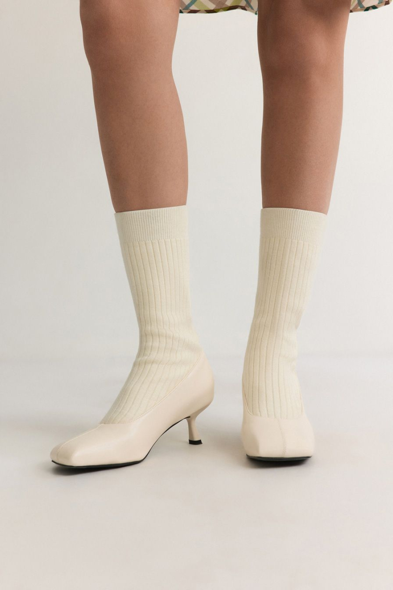 Полусапоги с квадратным мысом Lera Nena, цвет: белый LNU.401.18696.120 купить онлайн