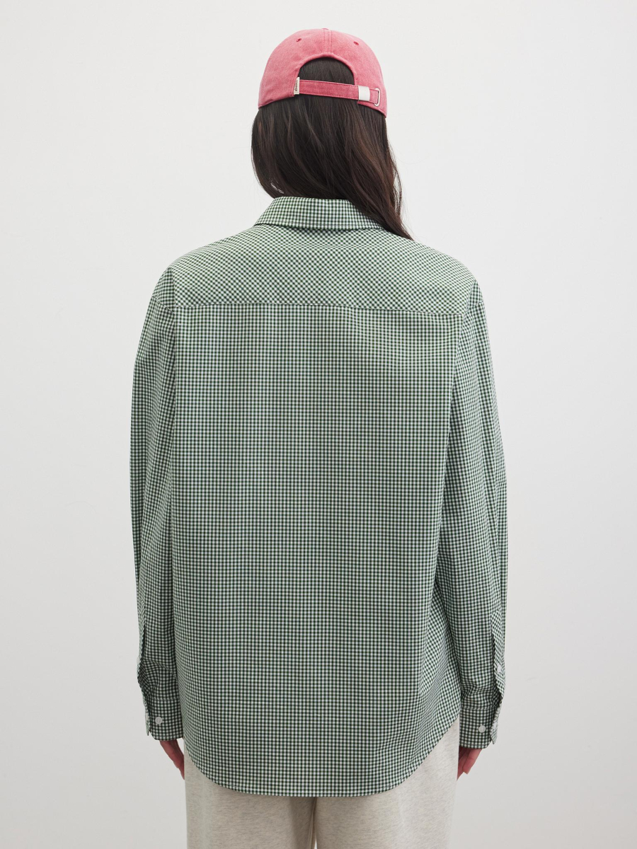 Рубашка в клетку Chaika, цвет: зеленый, SS26BL03-180 купить онлайн