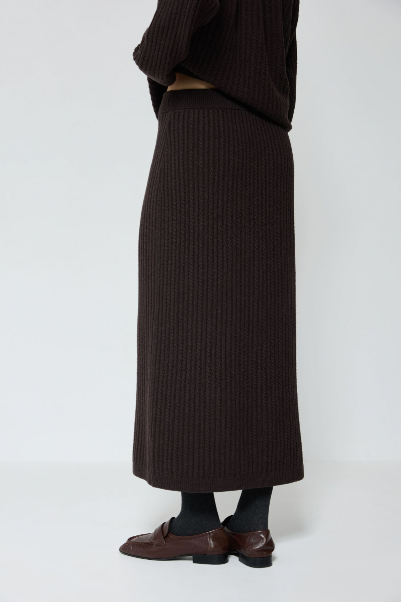 Костюм в косы из смесового кашемира AROUND, цвет: темно-коричневый, 2911_14C23 купить онлайн