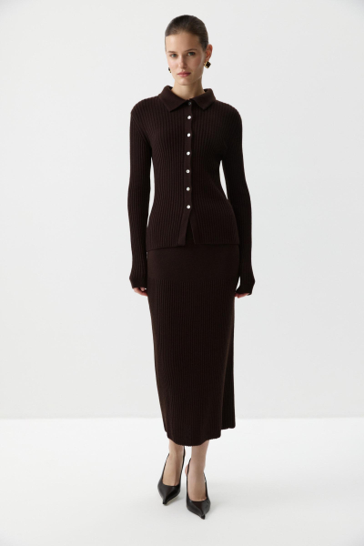 Юбка вязаная Charmstore, цвет: шоколадный, 311-49698-551 купить онлайн