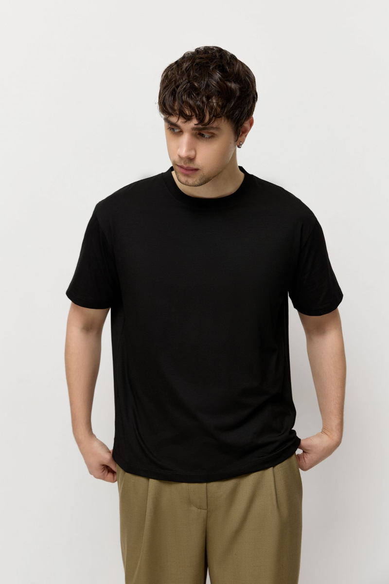 Футболка для него и для нее AROUND, цвет: Черный, 219_134MCL02 купить онлайн